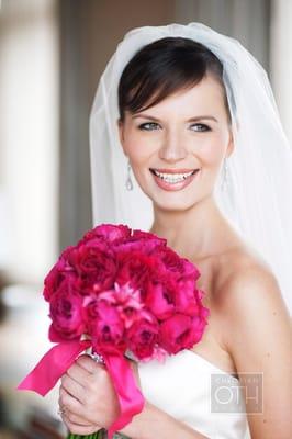 Gorgeous bride Makeup by Jill Harth, Photography by Christian Oth studio, New York, NY.