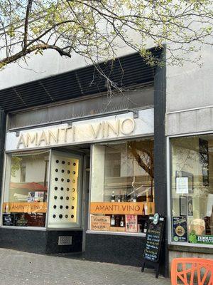 Outdoor seating for  a wonderful retail store located  on Church Street.