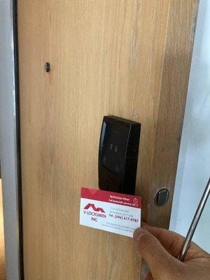 Fresh installation of the electronic lock