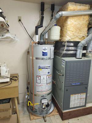 Gas water heater install