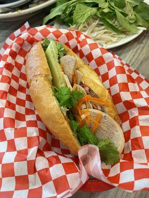 Banh Mi Dac Biet Sandwich (pork and beef roll)