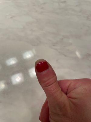 Chipped no chip nail, not even a week long