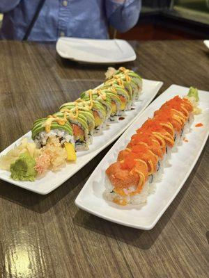 Angry Dragon and Spicy Girl rolls