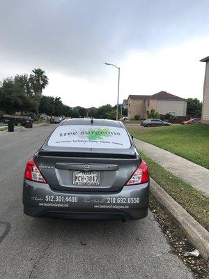 Tree Surgeons new car wrap