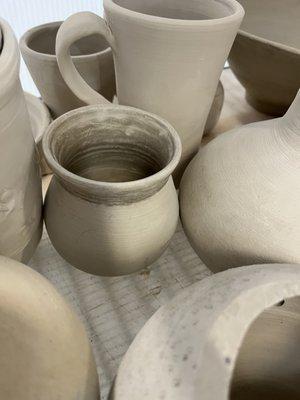 Clay cup for my future margaritas. Getting ready for the Kiln..