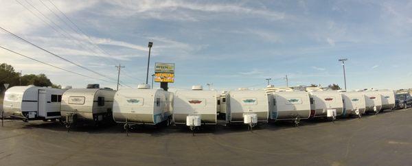 RETROS range now in size from 15 feet to 30 foot as the line continues to grow as the largest independent RV maker.