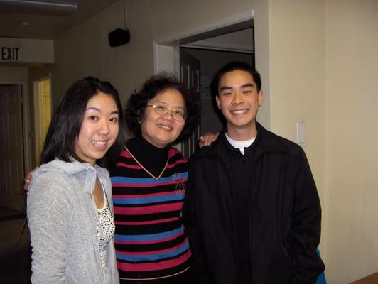 Students back to visit: Jennifer - Caltech graduate. Albert - Boston U, now an accountant at one of the Big Four firms