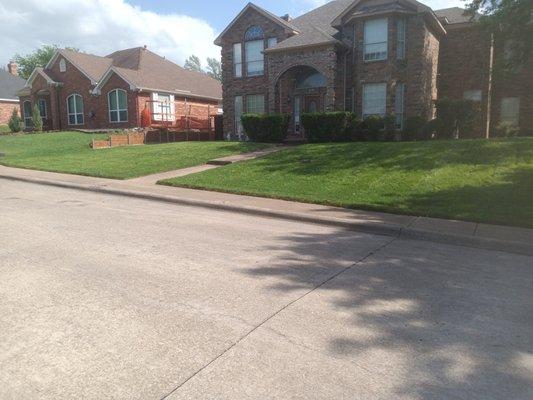 Full yard we mowed edged blew property of any debris