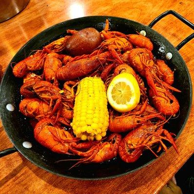 Crawfish boil with house sauce