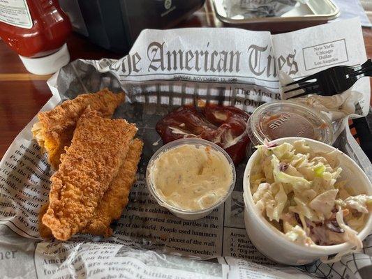 Fried Fish basket. It comes with more sides I just didn't get them.