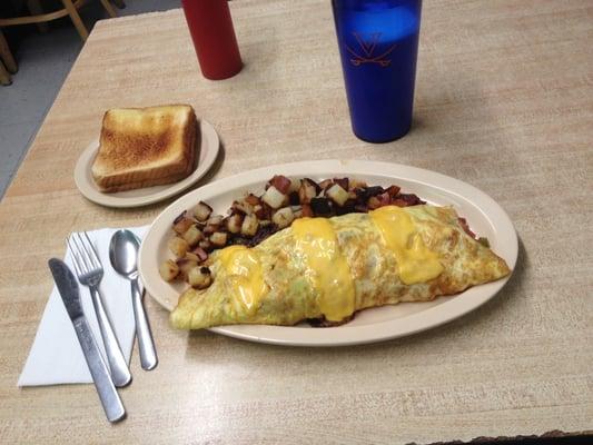 Western omelet with home rise and toast! Yum!