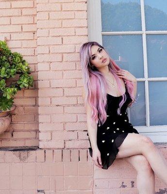 Lavender pink hair