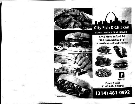 Menu page 1