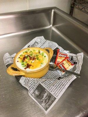 Loaded potato soup!