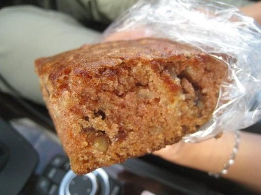 apple, raisin, nut bar. it was so good that we drove back to get a bigger one.