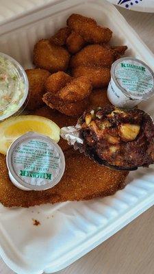 Fried Seafood Combination (Flounder, Shrimp, Scallops, Crab Cake)