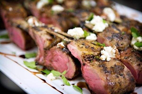 Grilled Lamb Chops with Pomegranate and Feta