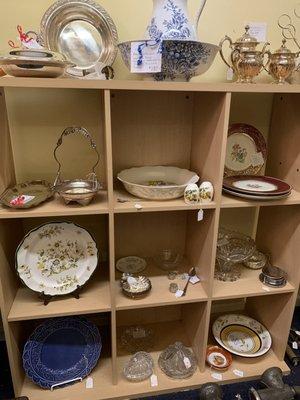 Antique dinnerware and silverware