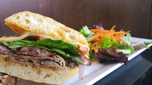 Lookin' for a spicy panini? Try our Flamin' Roast Beef