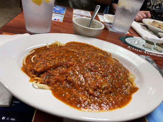 Chicken Diabolo  Spaghetti w/ spicy Homemade Tomato Sauce