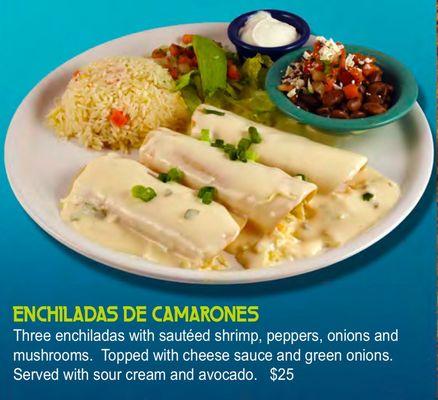 Enchiladas de Camarones, was the best mexican meal that I've ever had. Simply, amazing!