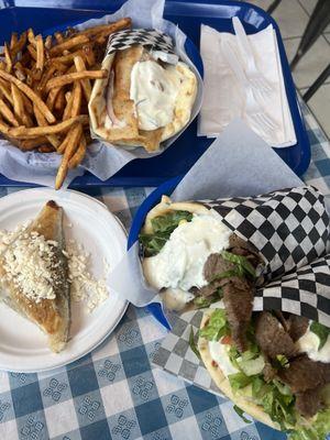 Chicago-Style Chicken Gyro, Spanakopita, gyros