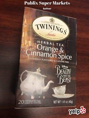 Beauty and he beast limited edition Orange and cinnamon spice tea by twinnings of London, publix