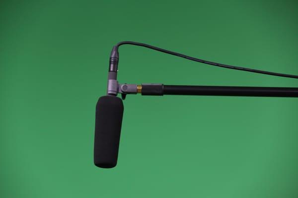 Sennheiser MKH8060 shotgun microphone at the CurveBreak chroma key studio.