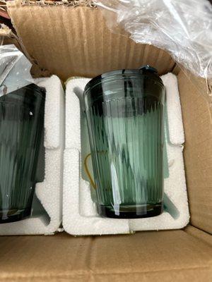 Glass cup set $10