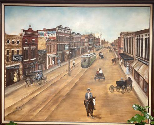 Painting of old downtown Fort Smith