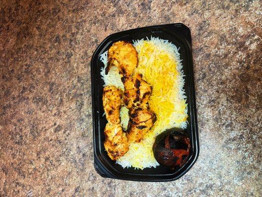 Chicken breast and rice