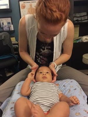 Gentle pediatric cranial sacral therapy and chiropractic care.