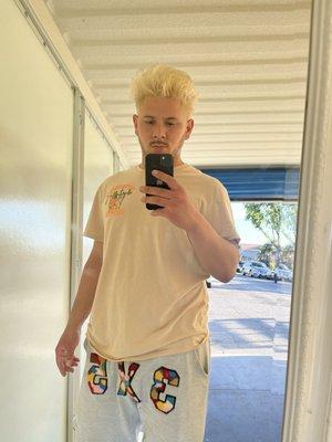 Bleached hair