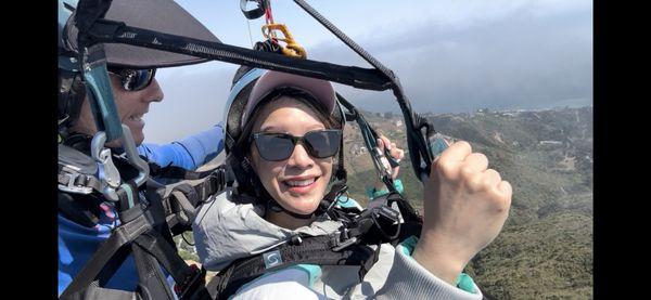 Another very happy and satisfied passenger / customer  www.MalibuParagliding.com