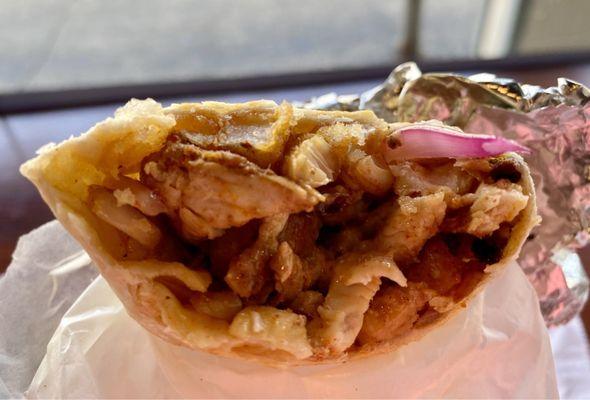 Inside of Chicken Shawarma