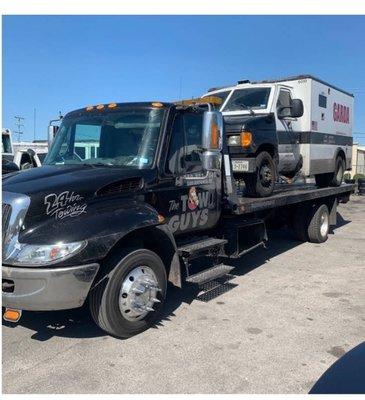 Flatbed towing