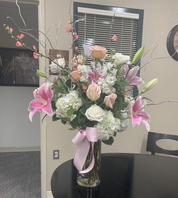 Anniversary flowers. I believe the bouquet is about 2 days old here.