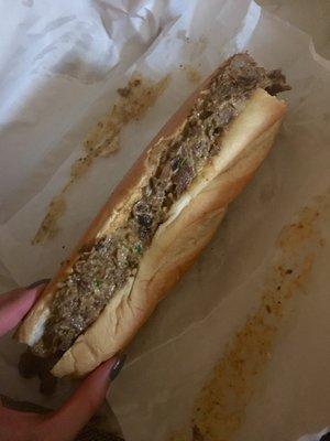 Philly cheese steak with everything!