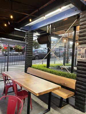 Outdoor seating area