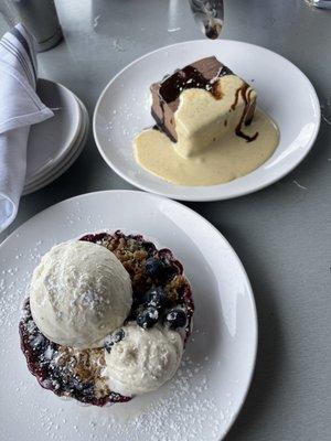 Seasonal Blueberry Cobbler with Vanilla Ice Cream