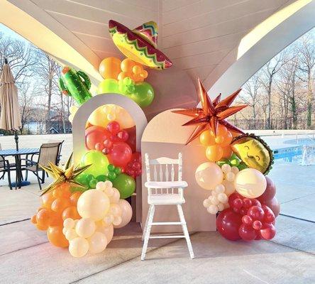 Mexican theme balloon garland