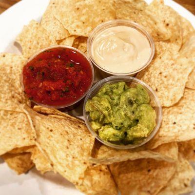 Dip Trio : Queso Blano, Salsa and Guacamole