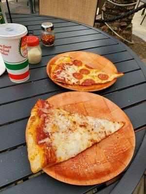 Two giant slices of pizza and a soda for $5.99!