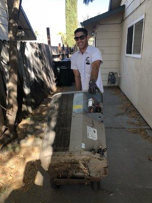 Out with the old, in with the new HVAC system