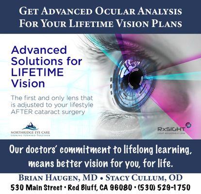 Call today to schedule your Advanced Ocular Analysis 530-529-1750.