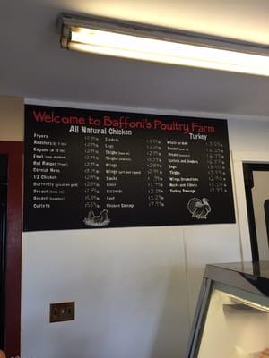 New menu board