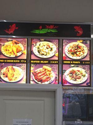 Overhead menu photos