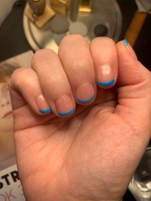 French gel mani with color