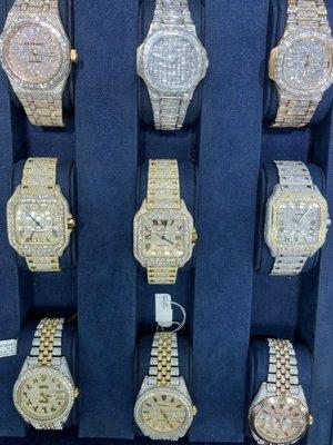 Diamond Watches iced out by us "In-House" All handset natural diamonds. Best Diamond setting in USA!