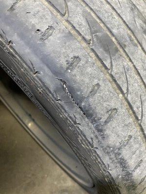 This isn't the easy fix, put a patch on it that I had hoped for.  This tire is done.